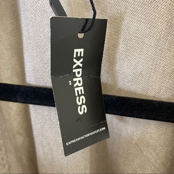 Express Tan Open Cardigan Sweater Sz XS - Picture 8 of 9